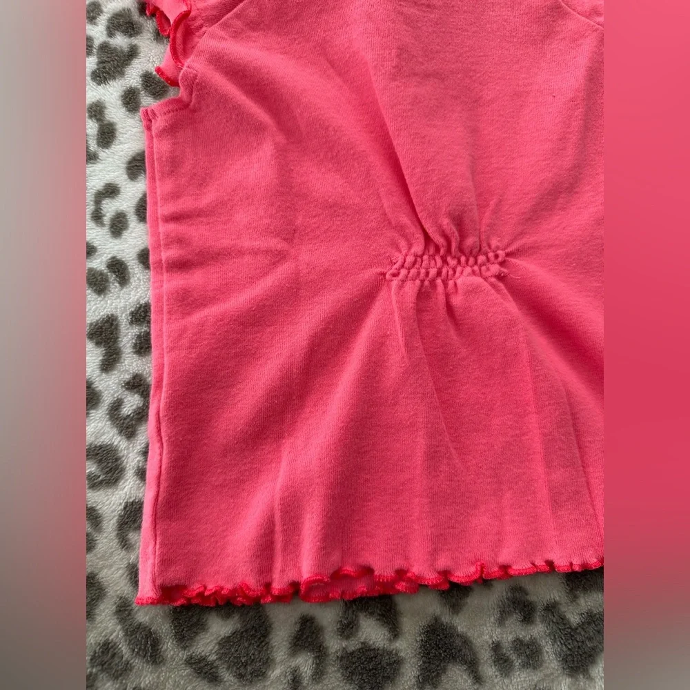 Carter’s Glitter Flower Graphic Top in Coral Pink Size 12 Months